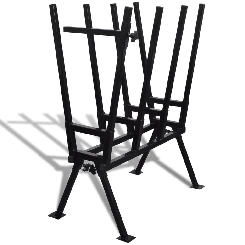 NNEVL Black Powder-Coated Saw Horse for Woodworking