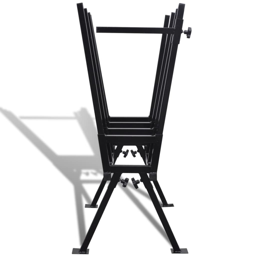 NNEVL Black Powder-Coated Saw Horse for Woodworking