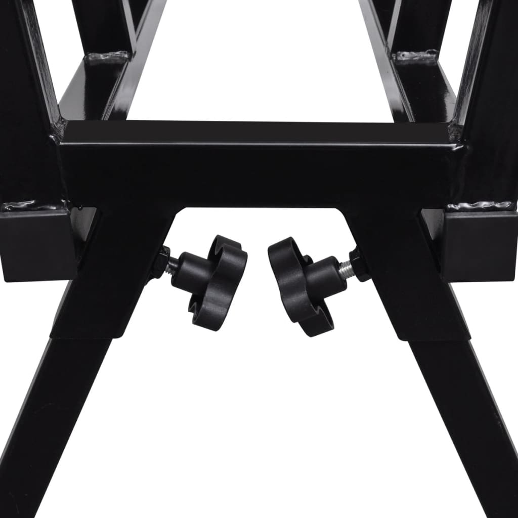 NNEVL Black Powder-Coated Saw Horse for Woodworking