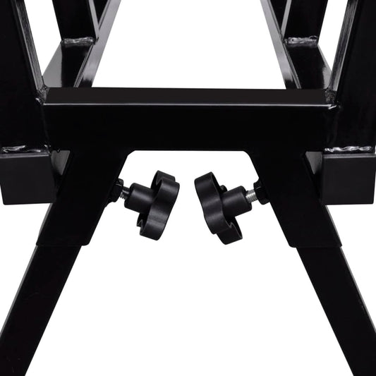 NNEVL Black Powder-Coated Saw Horse for Woodworking